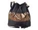 Vintage Real Waxed Buffalo Leather Women Satchel Style Shoulder Bag